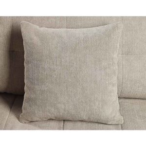 3 Piece Sofa set with Pillows, Light Gray Chenille
