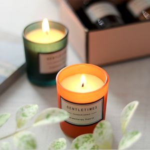 Christmas Luxury Packaging Home Scented Candles Colorful Glass Candle Jar