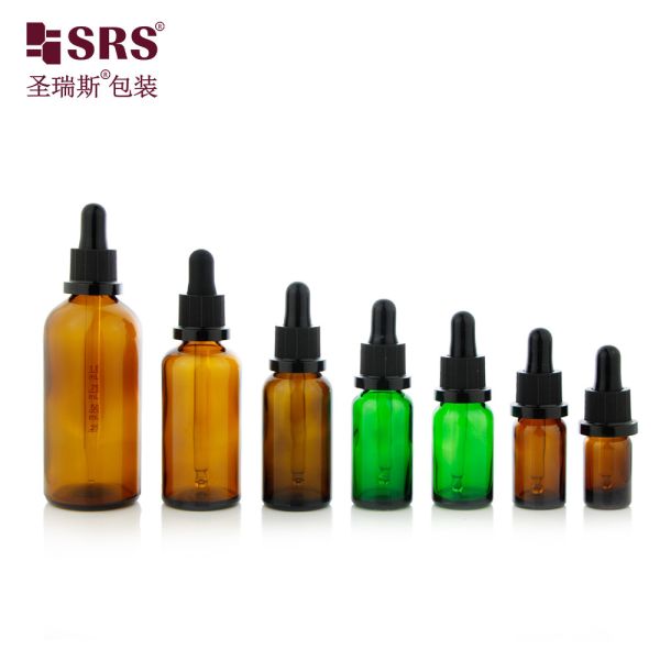 D012 Round Shape Empty Essential Oil Dropper Bottle Customization Color Logo Printed No Leakage Container
