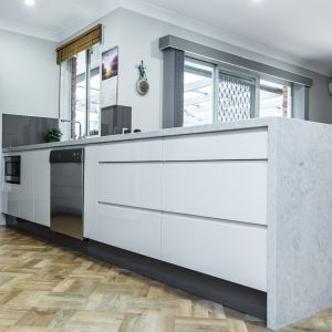 White Acrylic Kitchen Cabinet High Gloss Modern