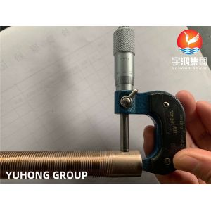 Quality ASTM B111 C70600 Copper Nickel Low Finned Tube O61 For Oil Cooler for sale