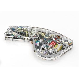 New Style Childrens Play Equipment Commercial Playground With Donut Slide