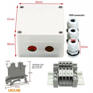 Pastic Electrical Enclosure Cable Junction Box 100*100*75mm with Connectors