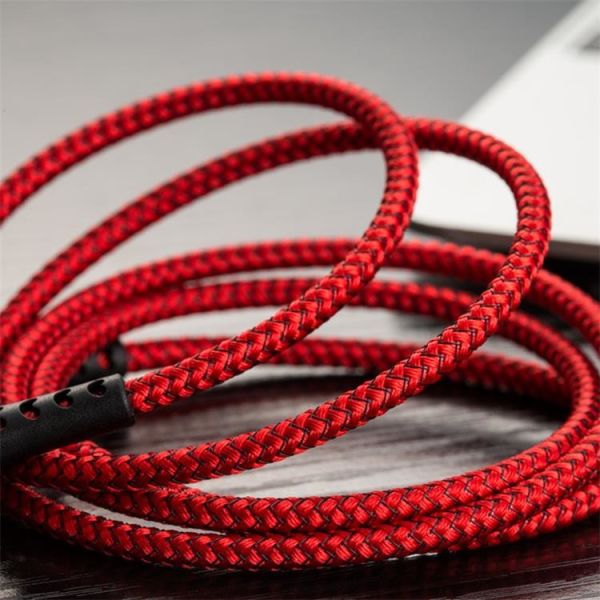1M Type C Nylon Braided USB Cable Android Line 5V 3A For Samsung Huawei ROHS
