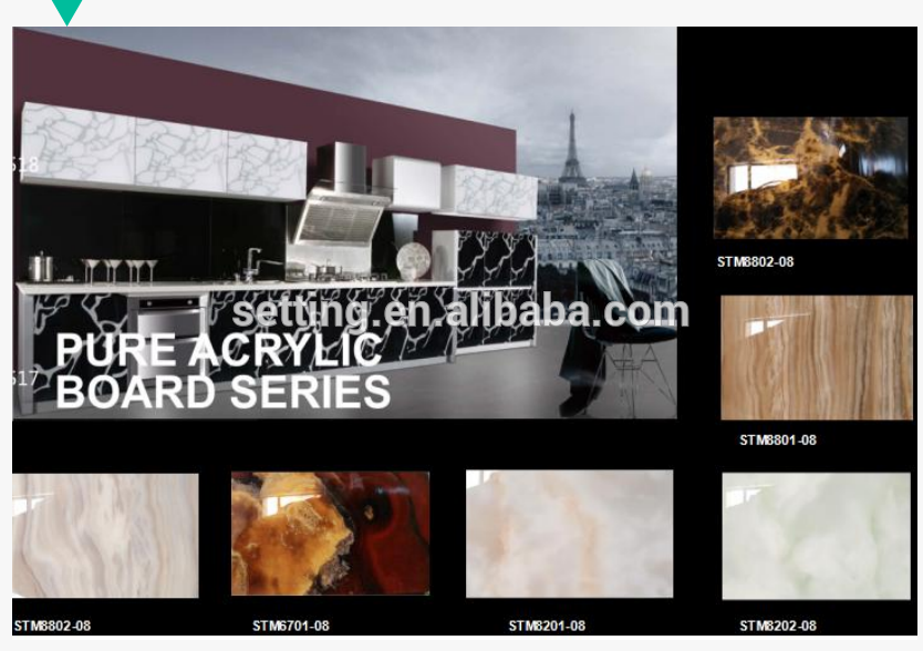 High hardness anti-scrach acrylic panel decorated mdf for furniture