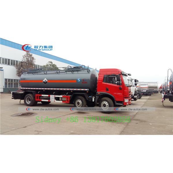 FAW 6X2 Chemical tanker delivery Truck For Hydrochloric Acid