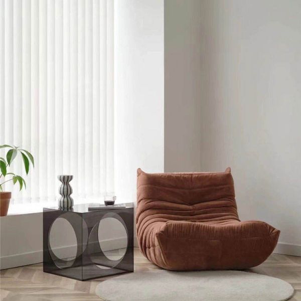 Leisure Chair Pink Fabric Modern Armrest Love Single Sofa Chair Luxury Decorative Flower Petal Modern Living Room Chair