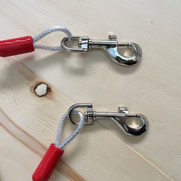 Reflective 20 Foot Heavy Duty Dog Tie Out Cable with Easy Installation for Dogs up to 100 Pounds