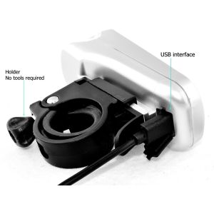 Durable ABS Flashing Bike Lights 60 Lm Anti Scratch