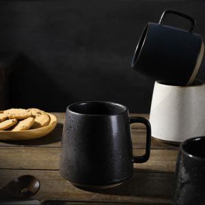 Rustic Porcelain Coffee Cup With Handle