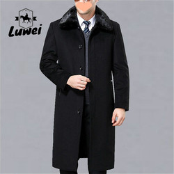Autumn Winter Men Single Breasted Clothing Heavy Utility Cotton Slim Trench Coat