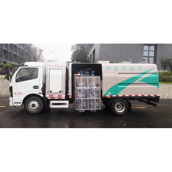 Eco-Friendly Pure Electric Guardrail Cleaning Vehicle 18000 Gross Vehicle Weight for Seamless Highway Barrier Maintenance
