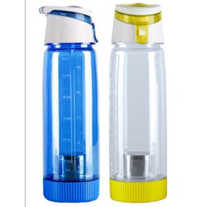 Quality tritan water bottle with strainer with portable handle for sale