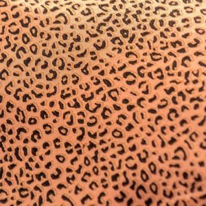 Leopard Dot Printed 180cm Rib Stretch Knitted Fabric Polyester Cotton Dress