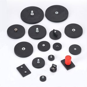 Punching Service Rubber Coated Magnet Magnetic Base Mounting with NdFeB
