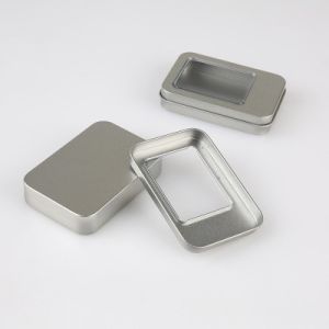 USB Packaging Printed Tin Boxes With Clear Lid Multifunctional Ultralight
