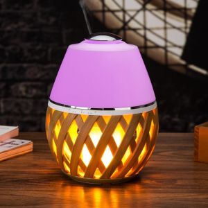 Flame Lamp Portable Ceramic Ultrasonic Essential Oil Diffuser