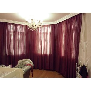 Lightweight Fabric Modern Window Curtains Multiple Colors For Home / Hotel