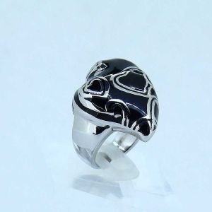 Quality stainless steel heart shape ring with enemal LRX09 for sale