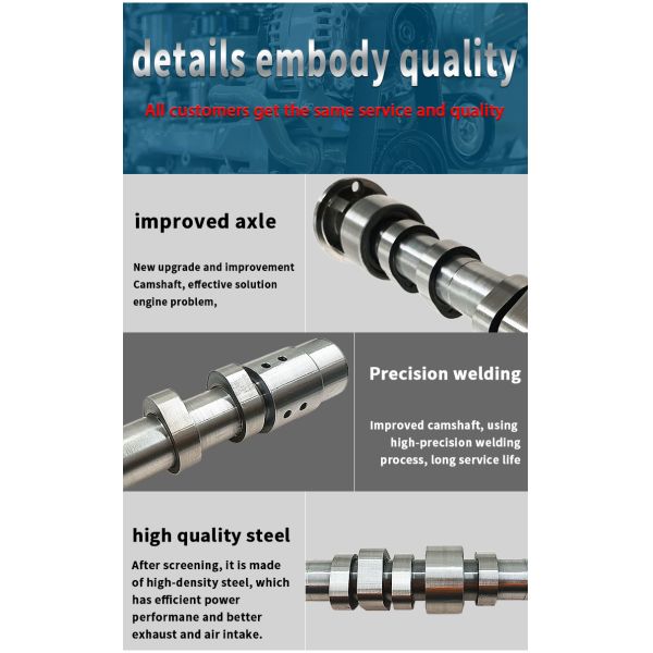 New steel camshaft 03C109101CF suitable for imported Volkswagen Jetta/Syncro