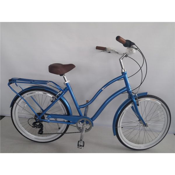Lightweight Aluminum Unisex Step Thru 8 Speed Hybrid Women Beach Cruiser Bike Bicycle 26 Inch