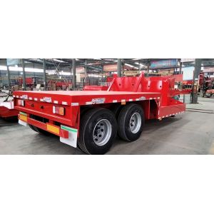 2 Axle Low Bed Trailer Semi Lowbed Trailer 40-50 Tons High Maneuverability
