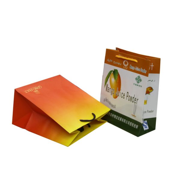 Small Paper Carrier Bag With Foil Hot Stamp Logo for Advertising