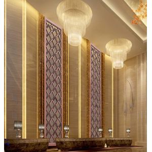 Rose Gold Stainless Steel Room Divider For Hotels/Villa/Lobby Interior
