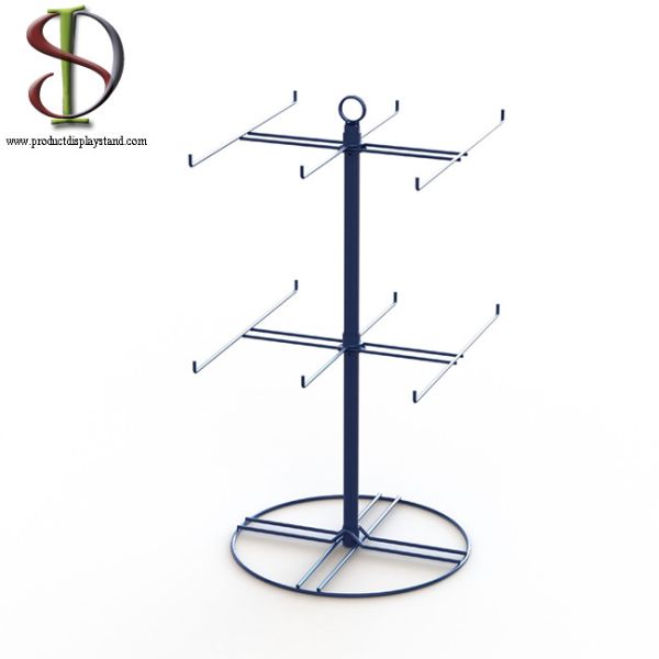 Buy Wire Hooks Spinner Grocery 12 Pegs Countertop Display Rack at wholesale prices