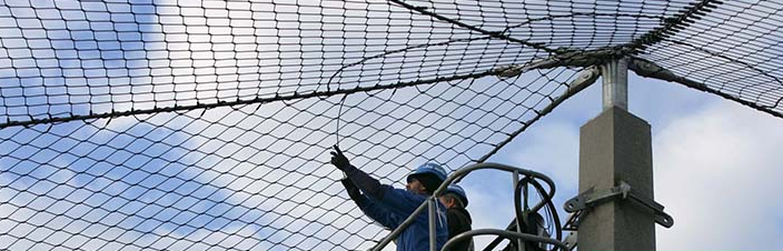 SS316 Knotted Type Woven Wire Rope Mesh For Wildlife Parks