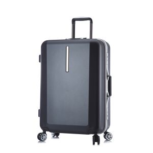 Luxury PC Aluminum Frame Business Trip Waterproof Carry On Suitcase Luggage with 360 Degree Spinner Wheel Hard Case
