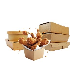 Wholesale customized eco-friendly biodegradable kraft paper box packaging lunch