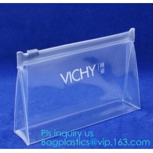 MultiColor Plastic Slider Zipper Bags, logo printing pvc small zip transparent