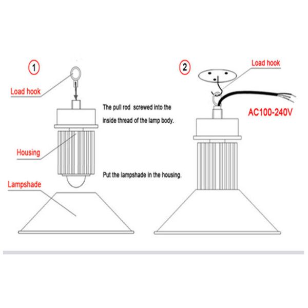 IP65 300W LED High Bay Light ,27000±200LM Super Bright Commercial Lighting
