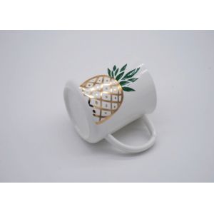 Fashion Custom Stoneware Mugs , Stoneware Coffee Mugs With Pineapple Decal