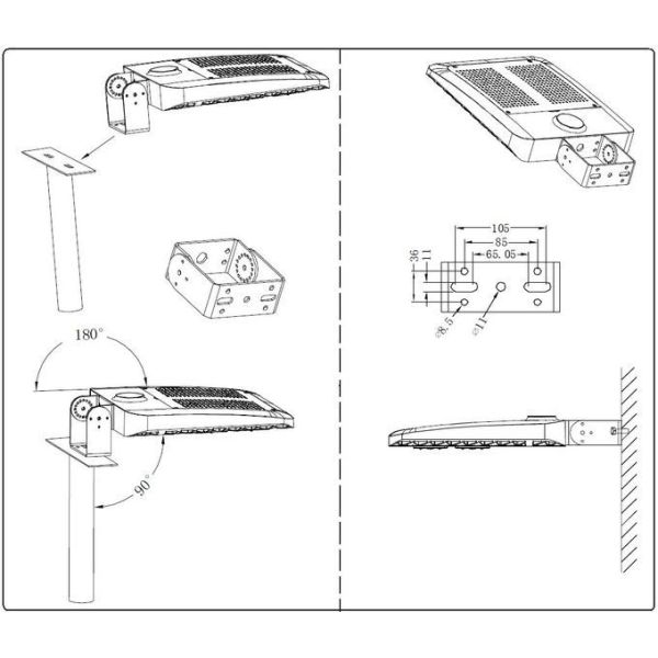 Factory Direct Sale Robust Housing Shoebox Led Street Lighting 100w 5 Years Warranty 11