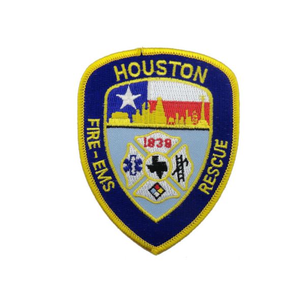 Huston Police Woven / Embroidery Patch, Custom Embroidery Patches With Iron Glue
