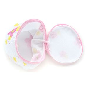 Nylon Barrel Mesh Laundry Bags Foldable Zippered Laundry Bags