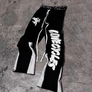 Custom Sweatsuit Two Piece Tracksuit Applique Distressed Embroidery Tracksuit