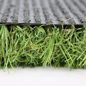 Multi Direction Landscape Artificial Green Turf 40mm PU Coating Double PP
