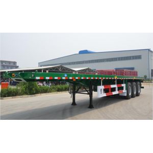 Flat-bed Semi Trailer Truck 3 Axles 30-60Tons 13m for Container Loading