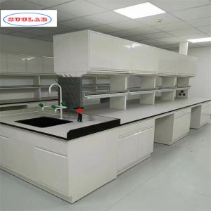 Standard Chemistry Lab Bench with Number of Shelves As Drawing