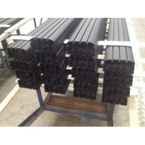 China Sand Blasted Black Powder Coating Aluminum Industrial Profile for Auto Aluminum Profile on sale