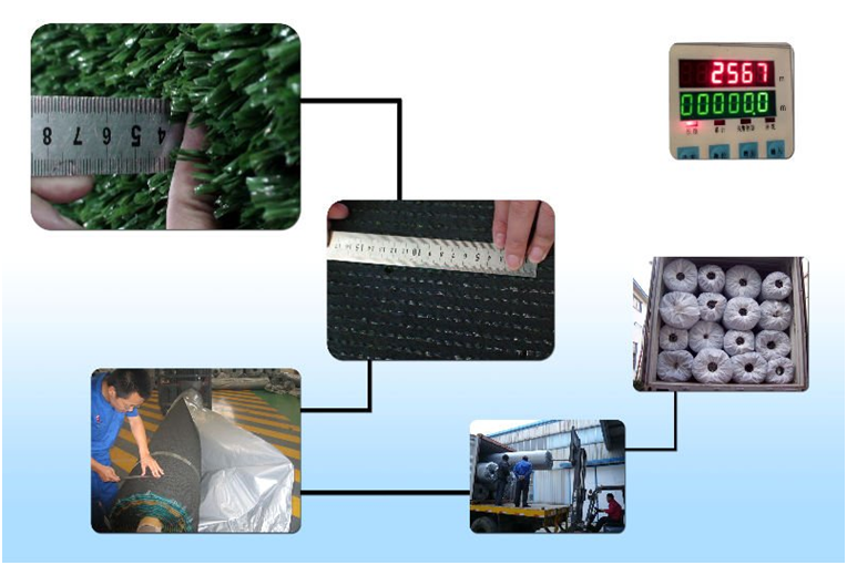 150 Stitches/M 12000 Dtex Sports Artificial Grass With Pile Height 50mm And Gauge 5/8"