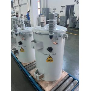 75kV Single Phase Pole Mounted Power Distribution Transformer Cu-Al Configuratio