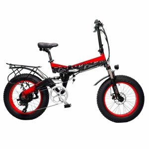13AH 20 Inch Electric Fat Bike , Lankeleisi Folding Bike With Alloy Fork