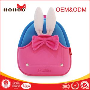 Quality Pink Neoprene Toddler Backpack With Pretty Bowknot / Grab Handle for sale
