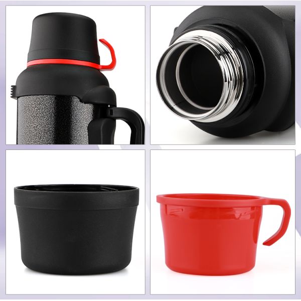 Stainless Steel Plastic Travel Water Bottle Sports Thermos Travel Pot Camping Flask 3 Litre Big Tea