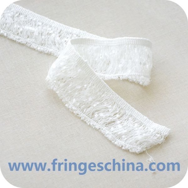 Handmade chainette custom polyester chain tassels fringes brush for curtain decoration