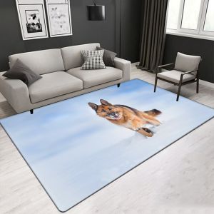 Customized Size Landscape Animal 3D Printed Polyester Fiber Living Room Carpet